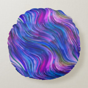 Alcohol Ink Round Pillow