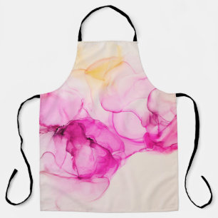 Alcohol ink sea texture. Contemporary art. Spots o Apron