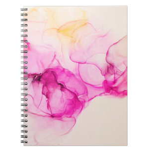 Alcohol ink sea texture. Contemporary art. Spots o Notebook