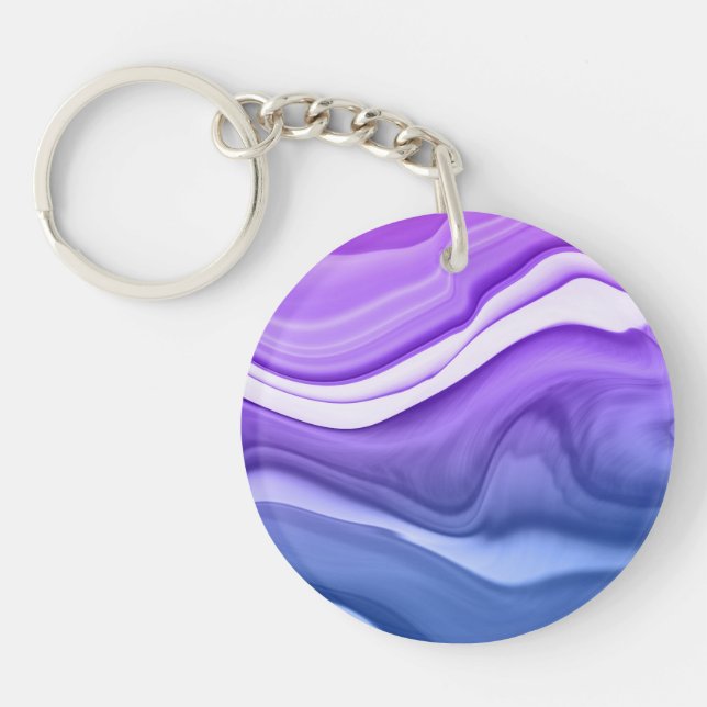 Alcohol Ink Set Aurora Digital Paper Keychain (Front)