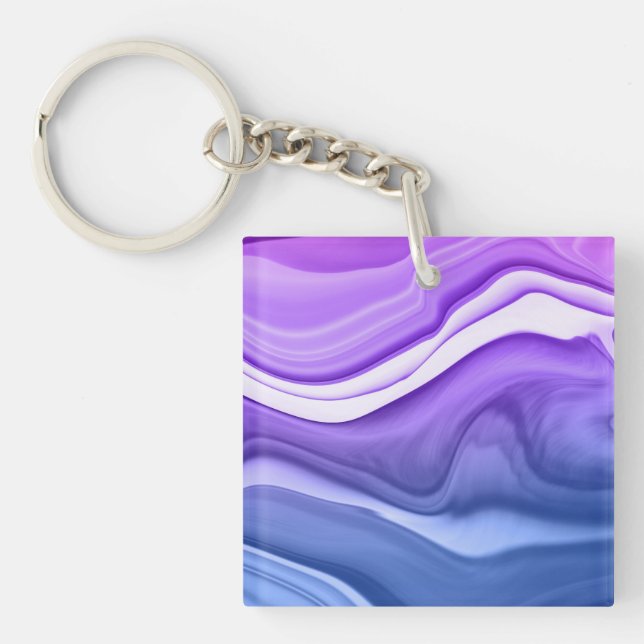 Alcohol Ink Set Aurora Digital Paper Keychain (Front)