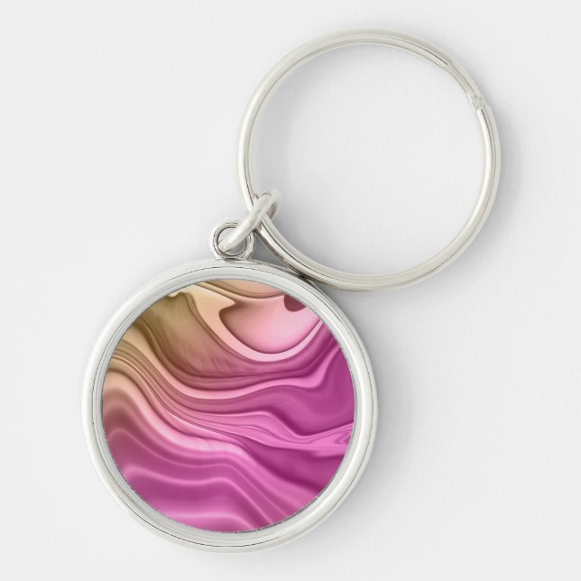 Alcohol Ink Set Aurora Digital Paper Keychain (Front)