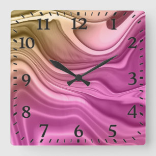 Alcohol Ink Set Aurora Digital Paper Square Wall Clock