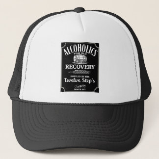 Alcohol Label Sobriety  - 12 Step Addict Alcoholic Trucker Hat