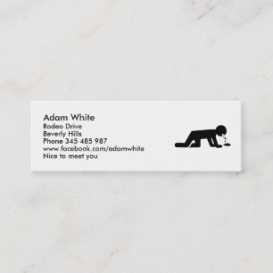 Alcohol puke drunk mini business card