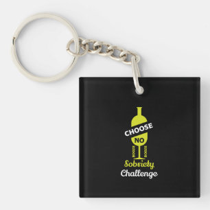 Alcohol Sobriety Alcohol Free Teetotal Support Keychain