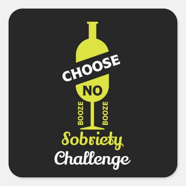 Alcohol Sobriety Alcohol Free Teetotal Support  Square Sticker (Front)