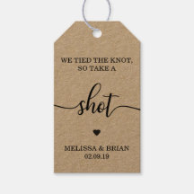 Alcohol Spirit Bottle Wedding Favour Tag