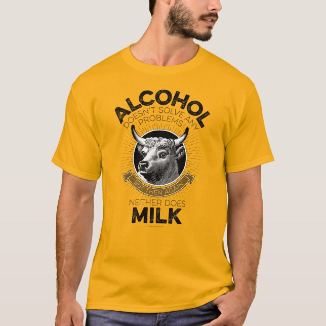 Alcohol vs. Milk T-Shirt (Front)