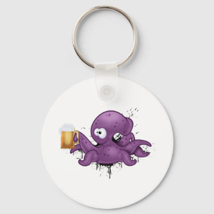 Alcoholic octopus keychain
