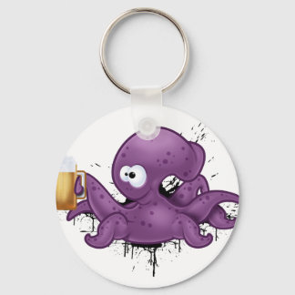 Alcoholic octopus keychain