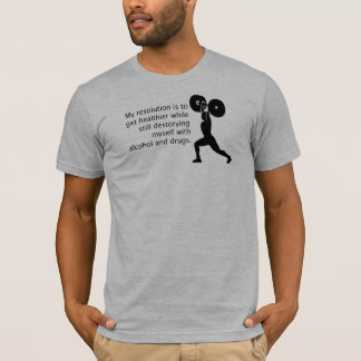 Alcoholic Weight Lifter. T-Shirt