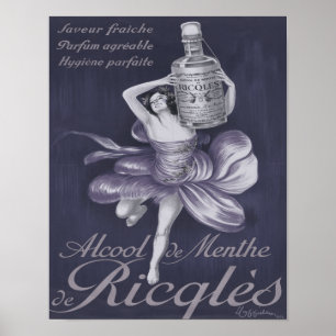 Alcool de menthe de Ricqlès 1924 Poster
