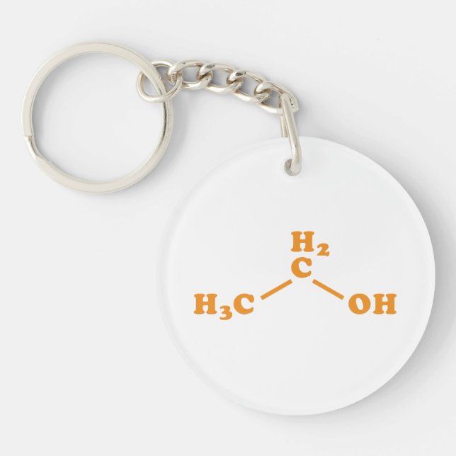 Alcool Éthanol Formule chimique moléculaire (Devant)