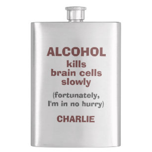 Alcool tue Cerveau Cellules Flacon de nom personna