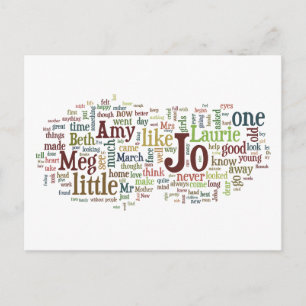 Alcott's Little Women Words postcard