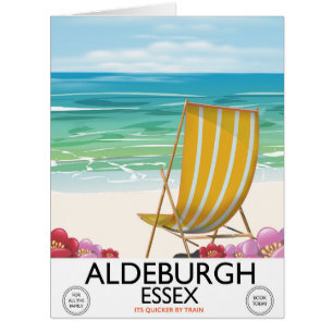 Aldeburgh Essex beach travel poster