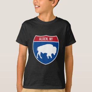 Alden New York Buffalo Ny Highway Interstate Sign T-Shirt