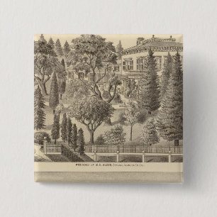 Alden residence, Harmon Tract 2 Inch Square Button
