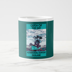 Alderburgh Suffolk Beach Art Large Coffee Mug