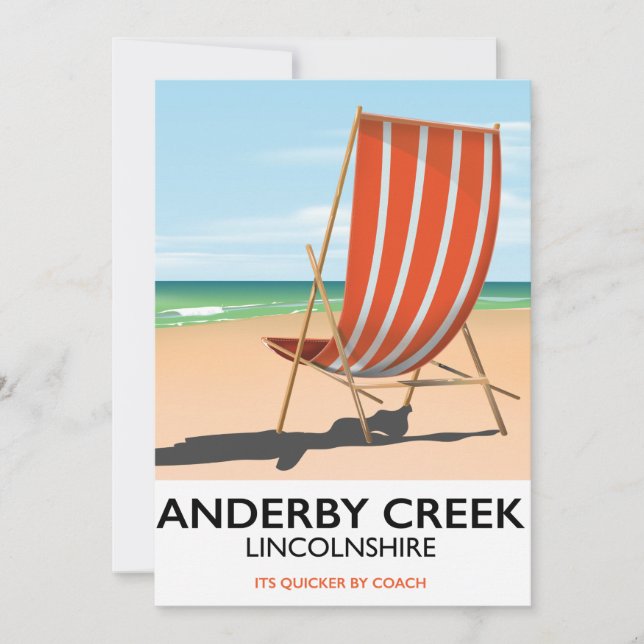Alderby seaside travel poster card (Front)