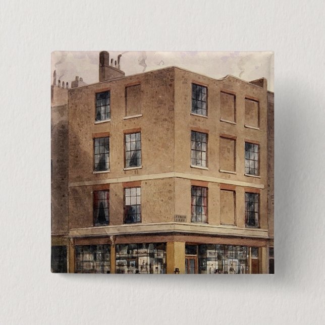 Alderman Moon's print shop, 2 Inch Square Button (Front)