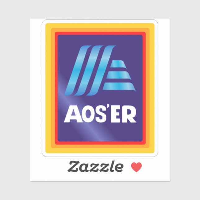 Aldi "AOS'ER" vinyl sticker (Sheet)
