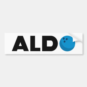 Aldo bowling bumper sticker