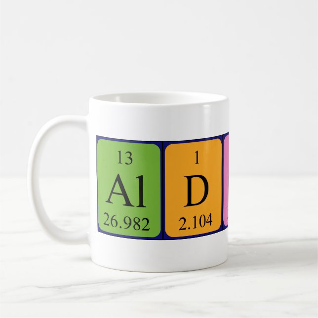 Aldous périodique nom de table mug (Gauche)