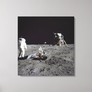 Aldrin Looks Back at Tranquillity Base Canvas Print