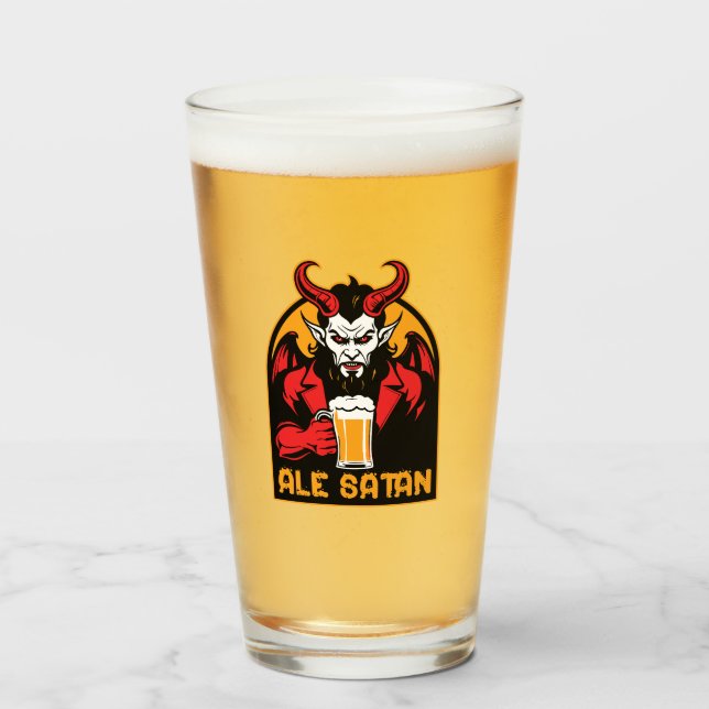 Ale Satan - Beer Drinking Glass (Front Filled)