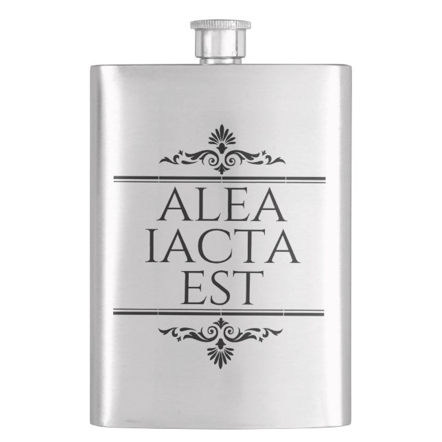 Alea Iacta Est Hip Flask (Front)