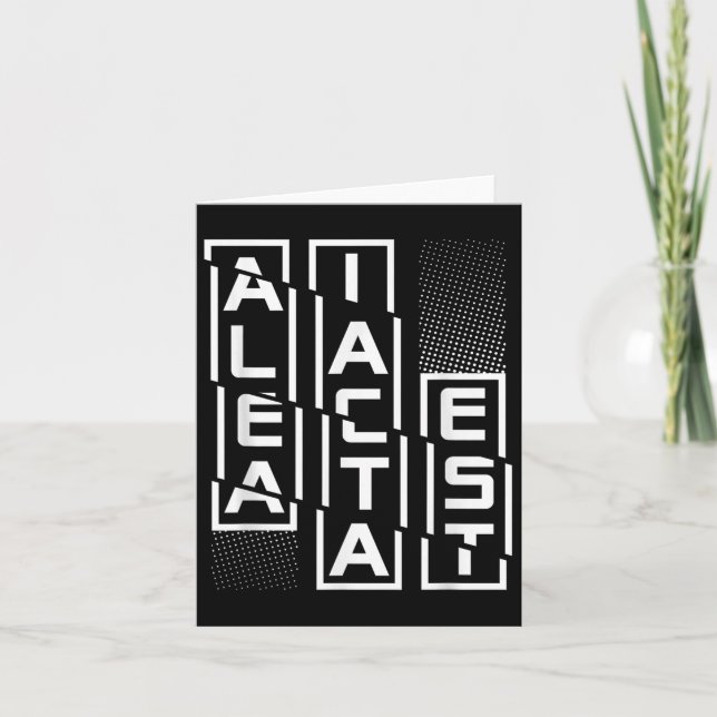 Alea Iacta Est Latin Phrase Language Motivation Sa Card (Front)