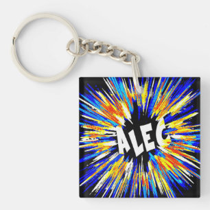Alec Name Art Keychain