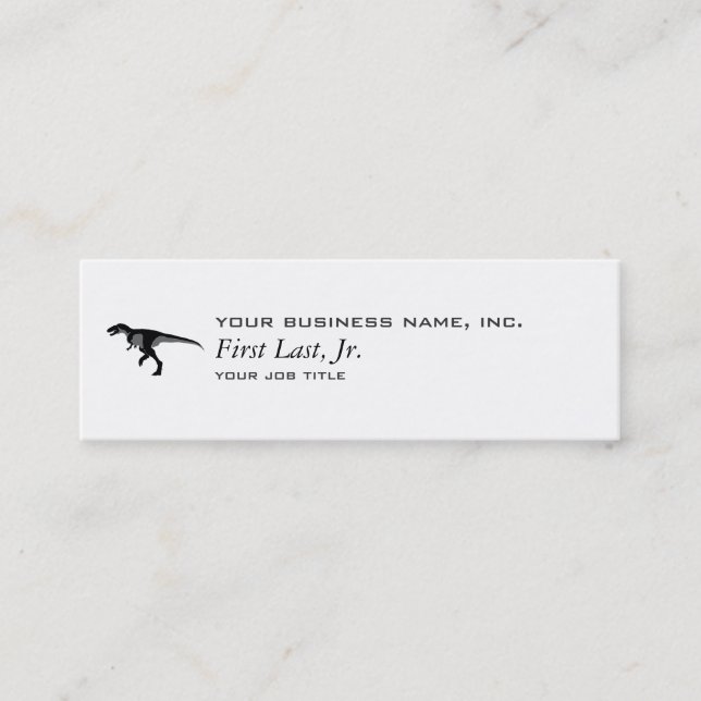 Alectrosaurus Dinosaur Mini Business Card (Front)