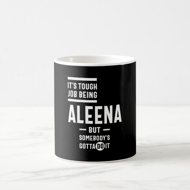 Aleena Personalized Name Birthday Coffee Mug (Center)