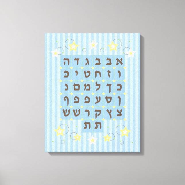 Alef Bet on Canvas (Front)