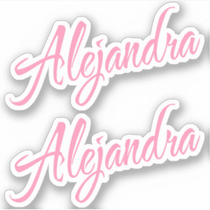 Alejandra Nom décoratif en rose x2 Sticker