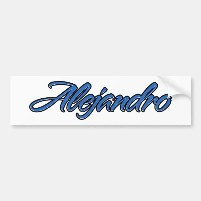 Alejandro Nom Sticker bleu Autoaufkleber (Devant)