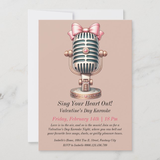 alentine’s Day Karaoke Invitation (Front)