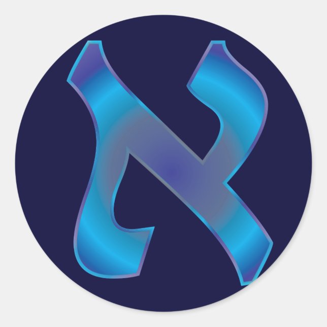 Aleph Classic Round Sticker (Front)