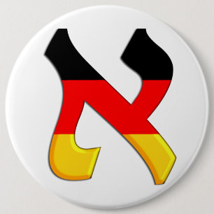 Aleph German.png 6 Inch Round Button