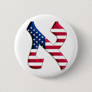 Aleph Usa.png 2 Inch Round Button