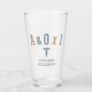 Alert and Oriented to Person A&OX1 Nurse Gift Glass