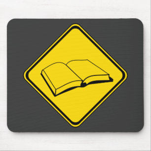 Alert: Books Ahead! Mouse Pad