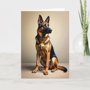 Alert Dog Fathers Day Card