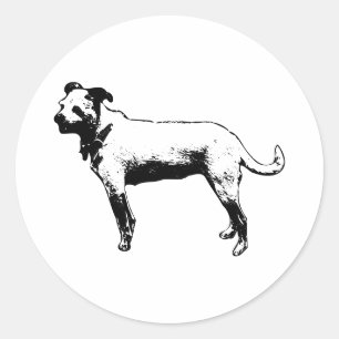 Alert Terrier Mix Vinyl Sticker