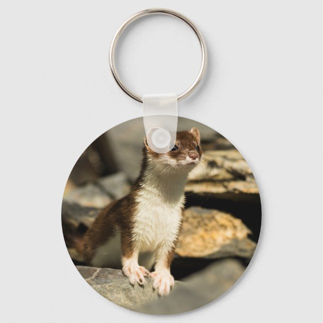 Alert Weasel Keychain (Front)