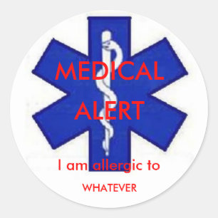 Alerte Médicale Sticker "Je suis allergique"