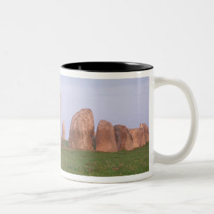 Ales Stenar 'ship setting' stone circle Two-Tone Coffee Mug
